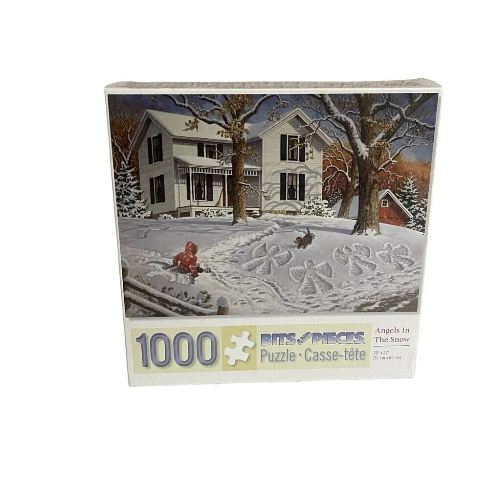 Bits And Pieces 1000 Piece Jigsaw Puzzle “ANGELS IN THE SNOW” New